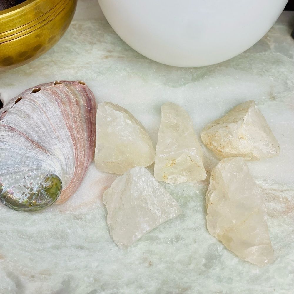 Raw Natural Clear Quartz Gemstones 5pcs